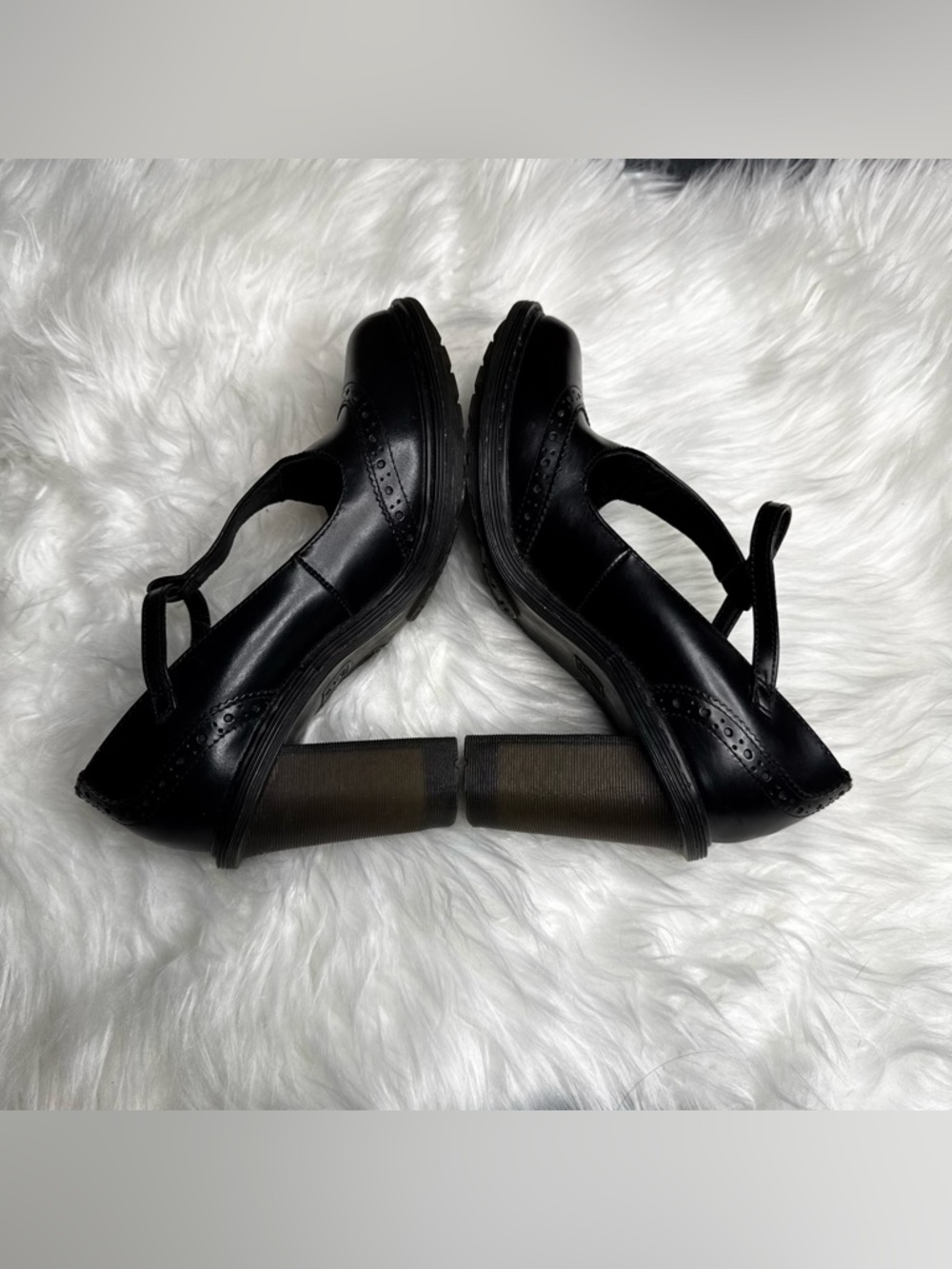 Dr Martens Karishma Black T-Strap Block Heel Mary Jane Pumps - Picture 6 of 9